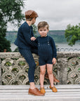 Sweet Threads Navy Stripe Orian Romper