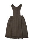 Sweet Threads Frayed Hem Tweed Pinafore Jumper
