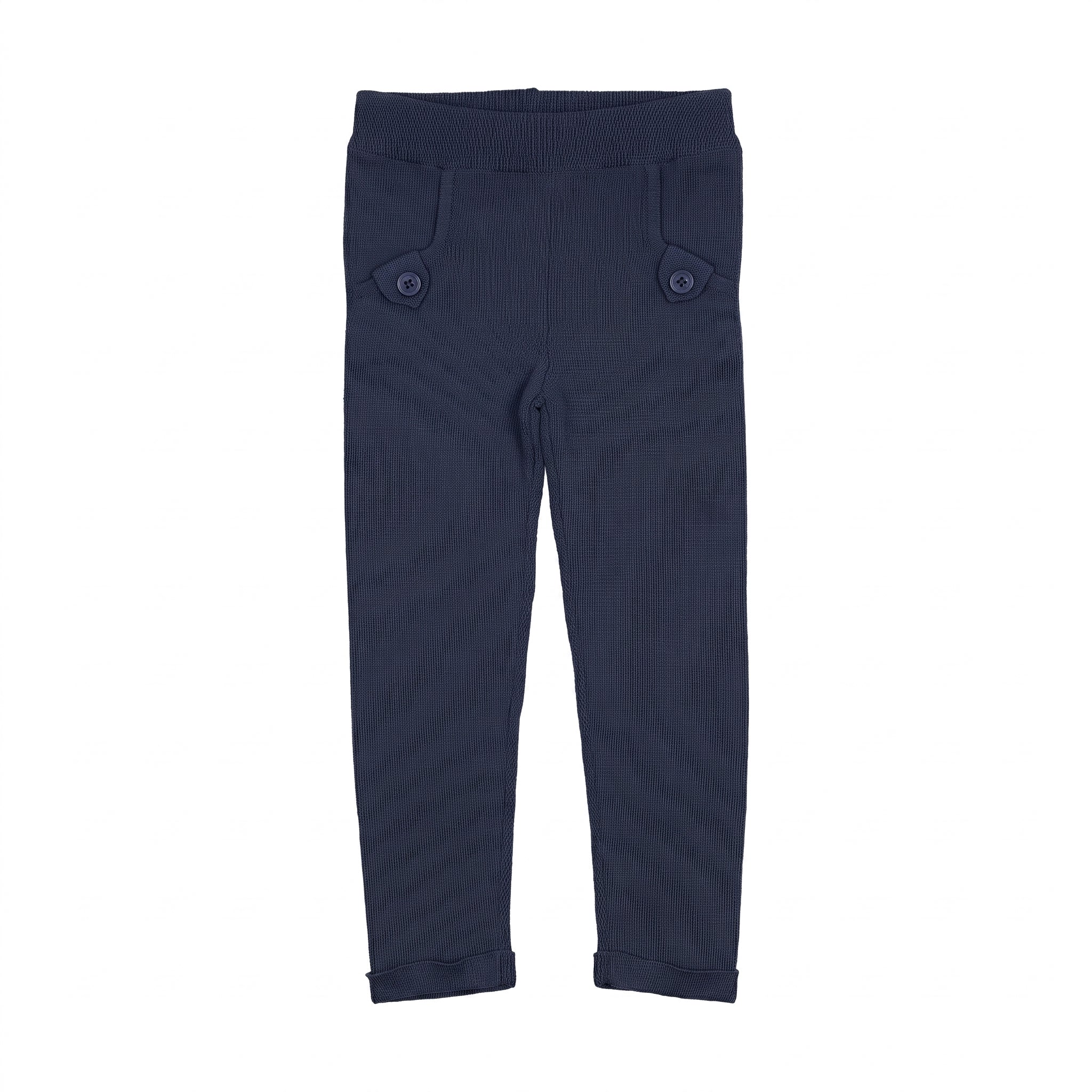 Sweet Threads Navy Blue Milo Knit Pants