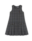 Sweet Threads Charcoal Plaid Jumper Dress