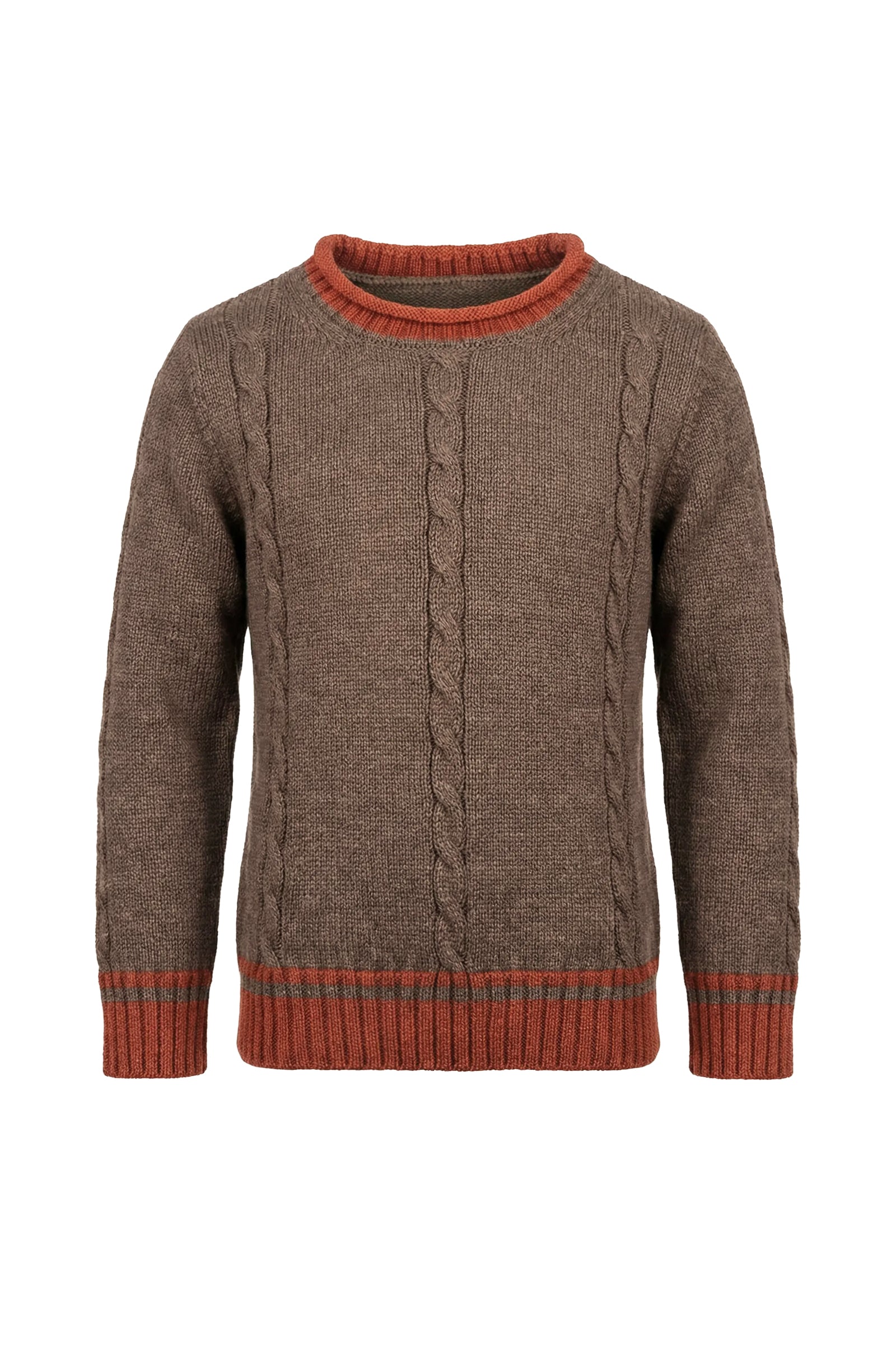 Pernille Brick and Brown Knit Sweater