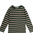 Petit Piao Emerald Green Multi Striped 2pc Set