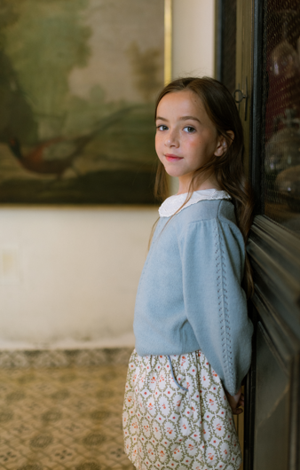 Cera Una Volta Dusty Blue Selene Knit Top