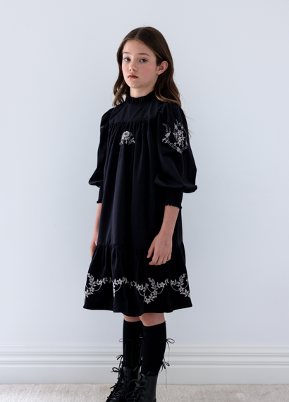 Petite Amalie Embroidered Cord Dress
