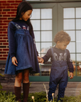 Peach Kids Denim Overall