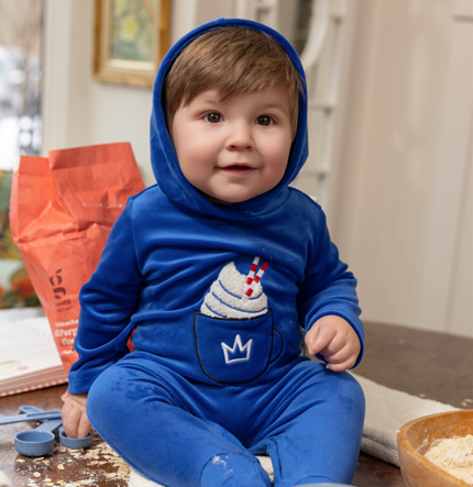 Miss Mini Boy Whipped Hooded Romper + Beanie