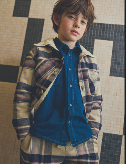 My Little Cozmo Herringbone Twill Shirt