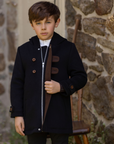 La Nina Black Wool Coat