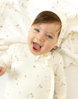 Bee And Dee Sweet Berry Print Footie Set