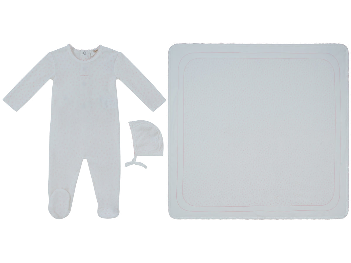 Kipp Rose Whispering Blooms Footie Set