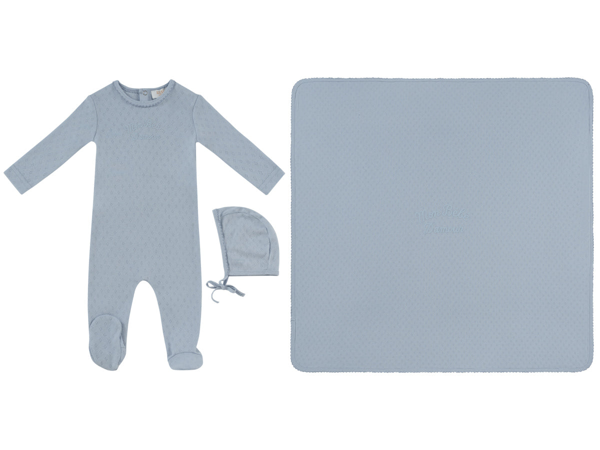 Kipp Blue Mon Bebe Footie Set