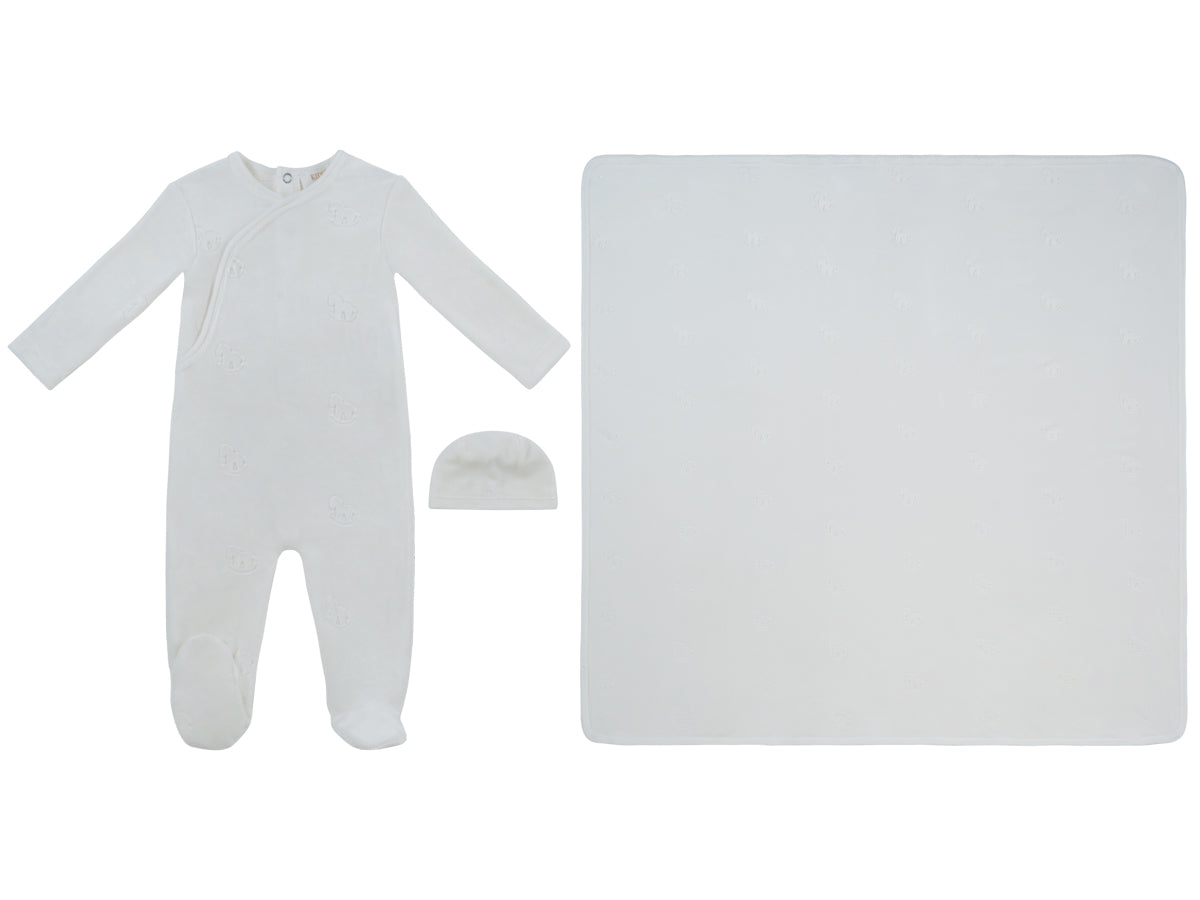 Kipp White Whinny Footie Set