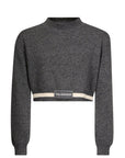 Trussardi Grey Logo Waist Sweater