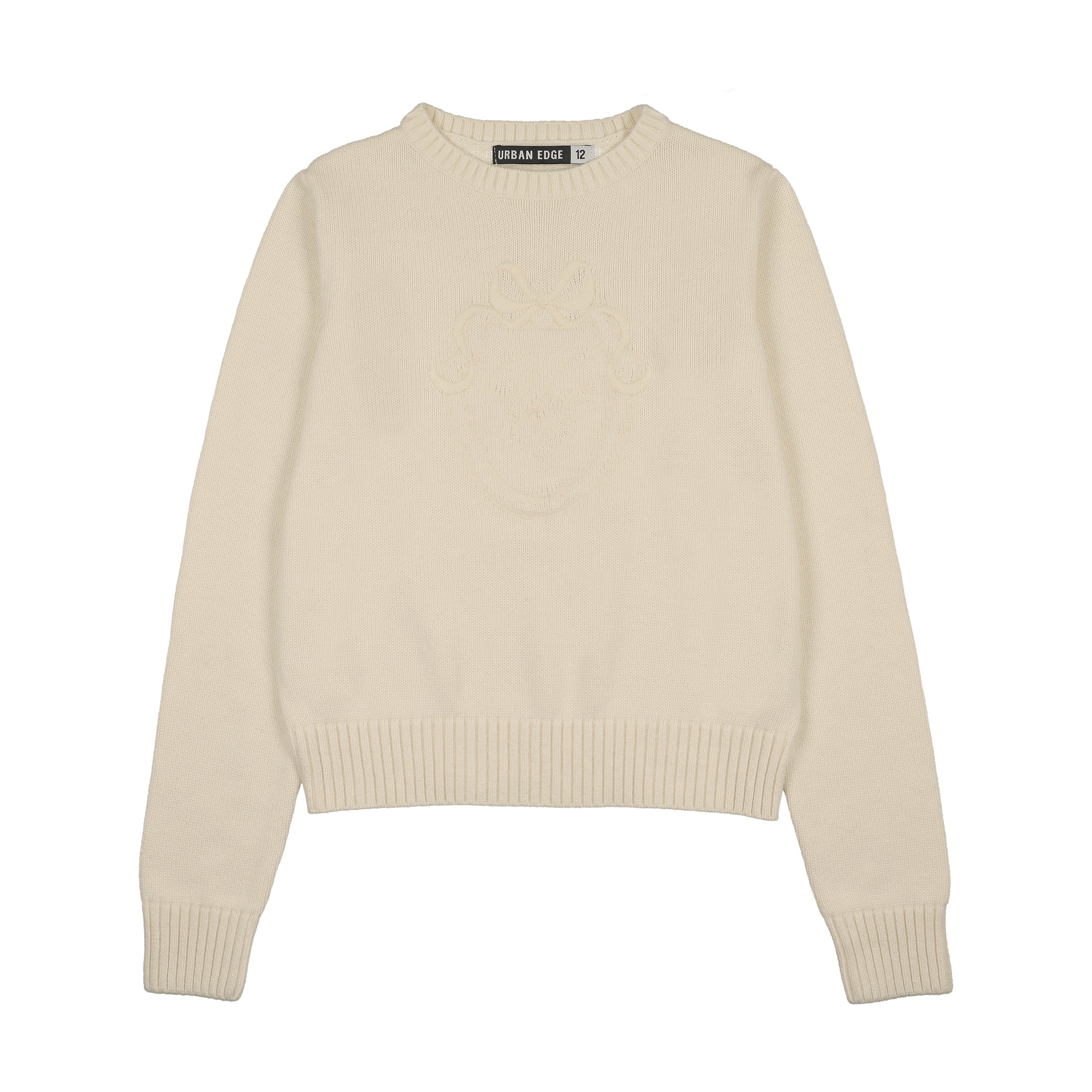 Urban Edge Tone On Tone Off White Sweater
