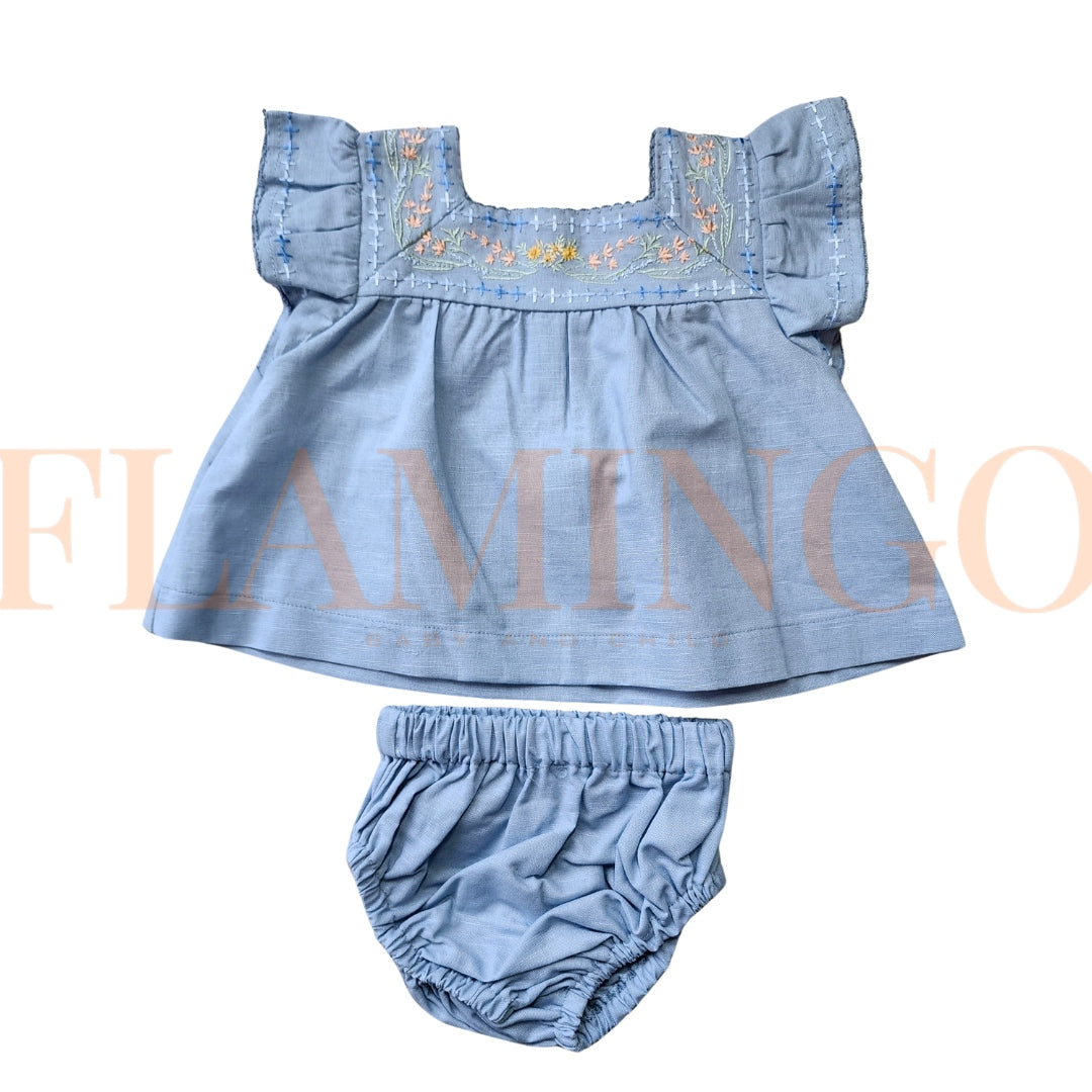 Noma Ombre Embroidered Baby Set