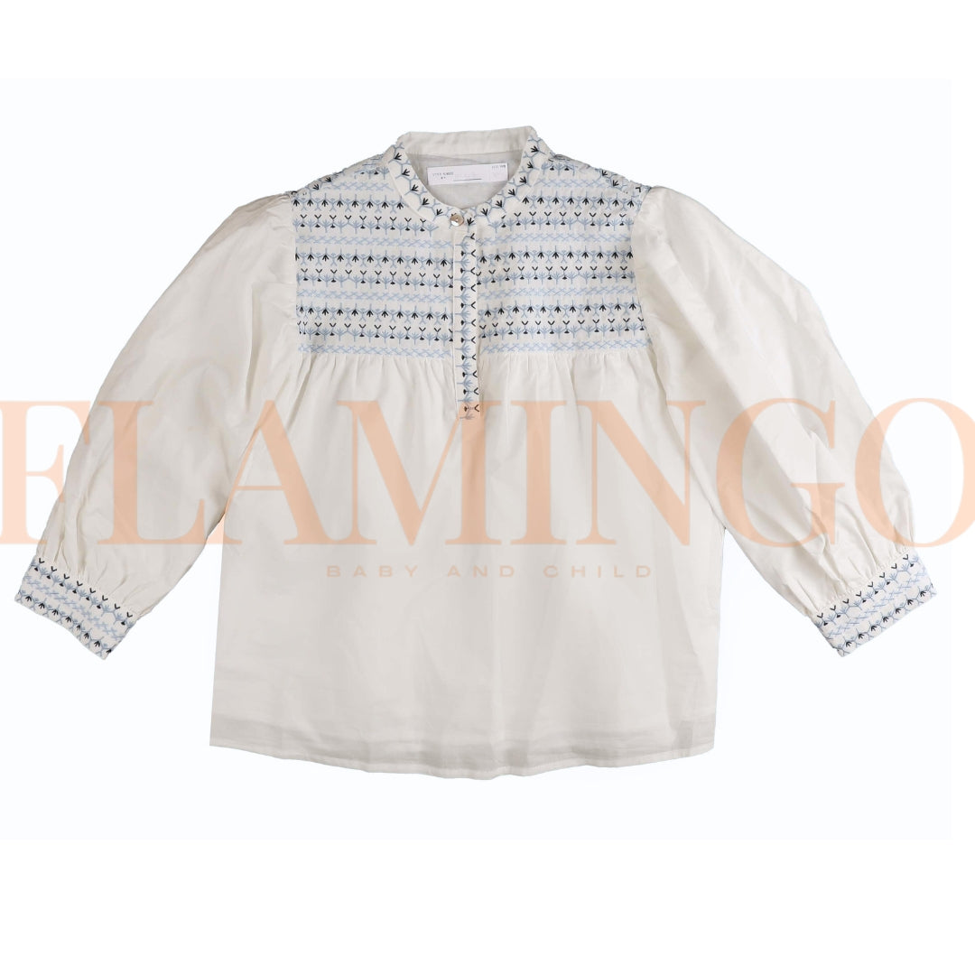 Hev And Bloom White Embroidered Detail Shirt