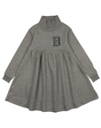 Lil Legs Plaid Applique Sweatshirt Dress