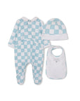 Marc Jacobs Pale Blue Footie With Hat
