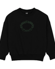 Bopop Black Denim Embroidered Sweatshirt