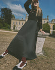 Tea Teen Black Pleated Dress With Embroidered Flowers