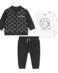 Karl Lagerfeld Black Monogram Jogging Set