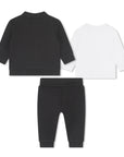 Karl Lagerfeld Black Monogram Jogging Set