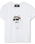 Karl Lagerfeld White Graphic Tee