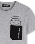Karl Lagerfeld Light Grey Marl T-Shirt