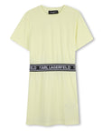 Karl Lagerfeld Wax Yellow Waistband Dress