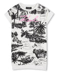 Karl Lagerfeld White And Black Palm Dress