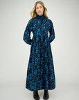 Zaikamoya Blue Flowers Antoinatte Dress