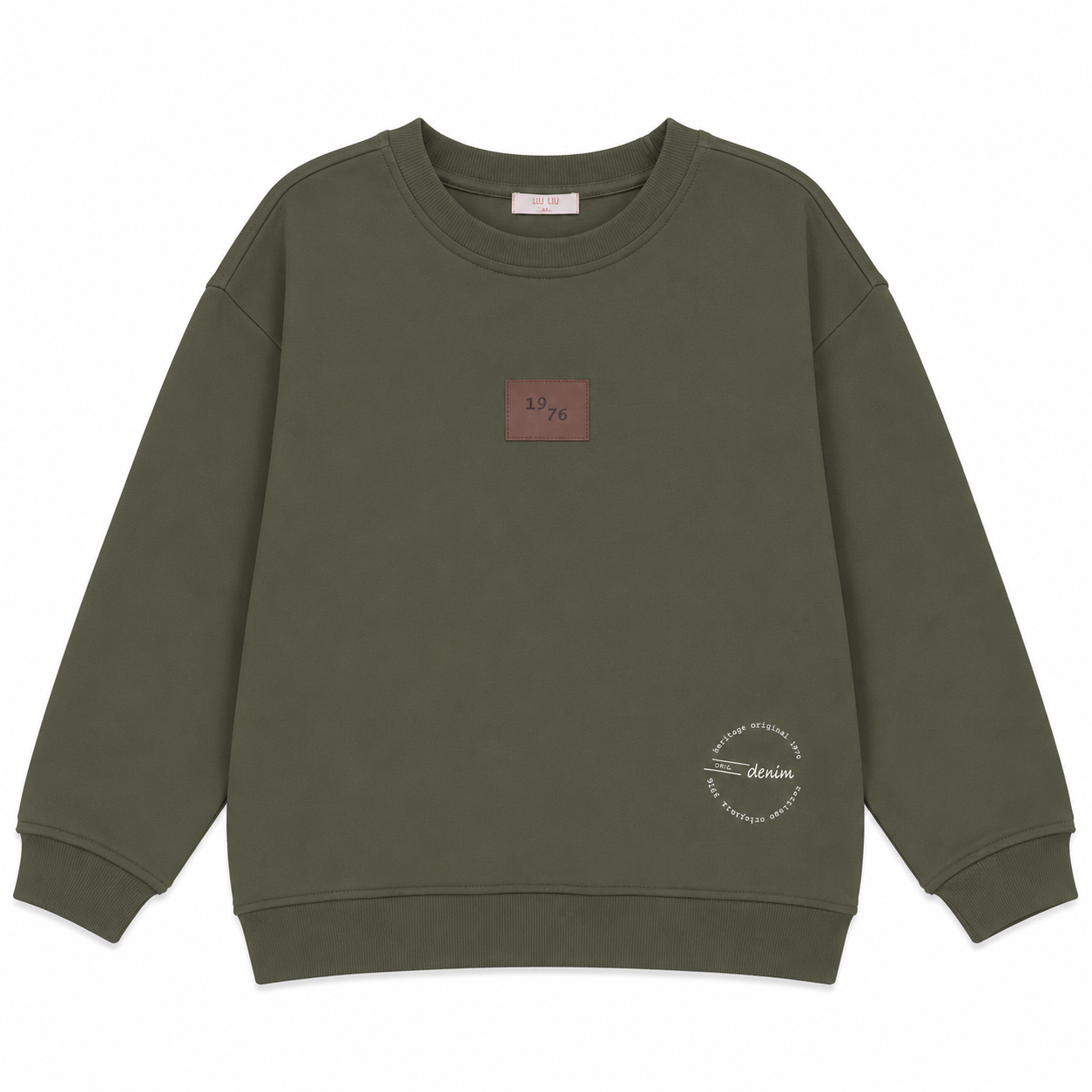 Calla Lili Green Boys Stamp Sweatshirt