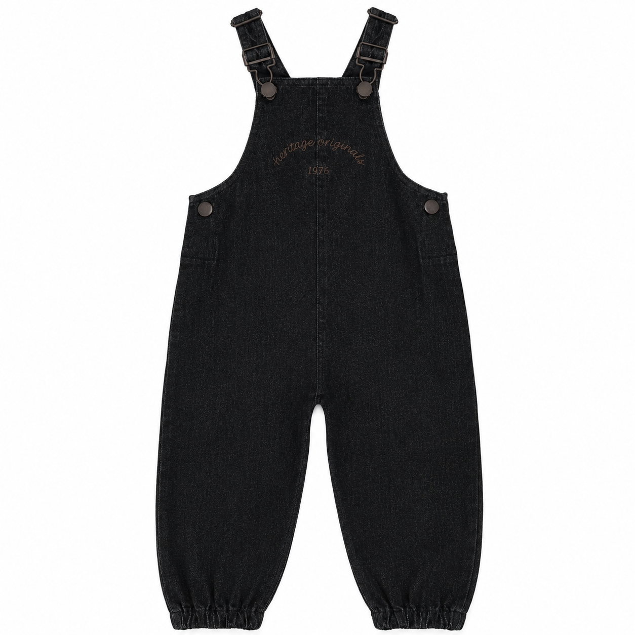 Calla Lili Black Baby Boy Denim Overall