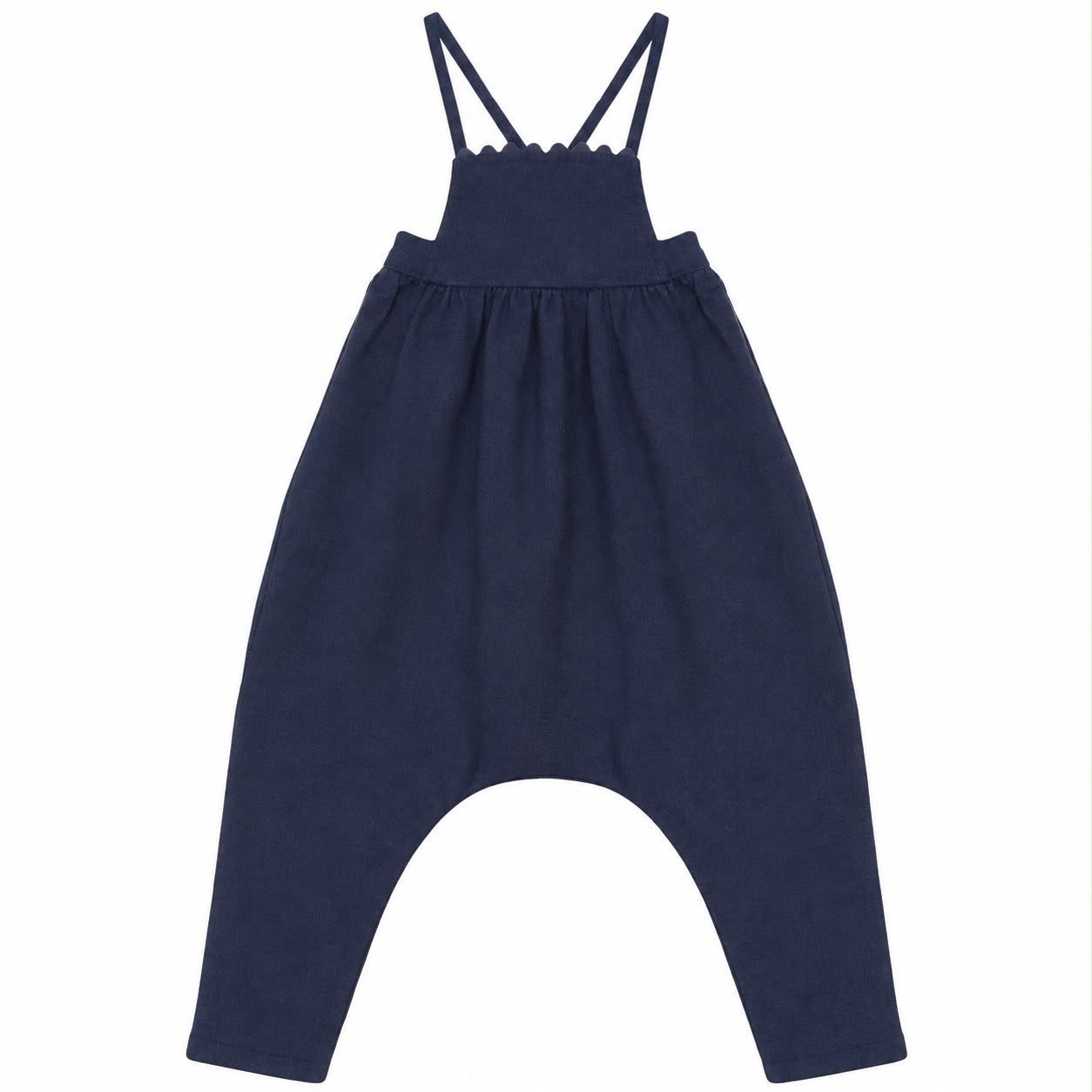 Calla Lili Blue Baby Girl Romper With Embroidery
