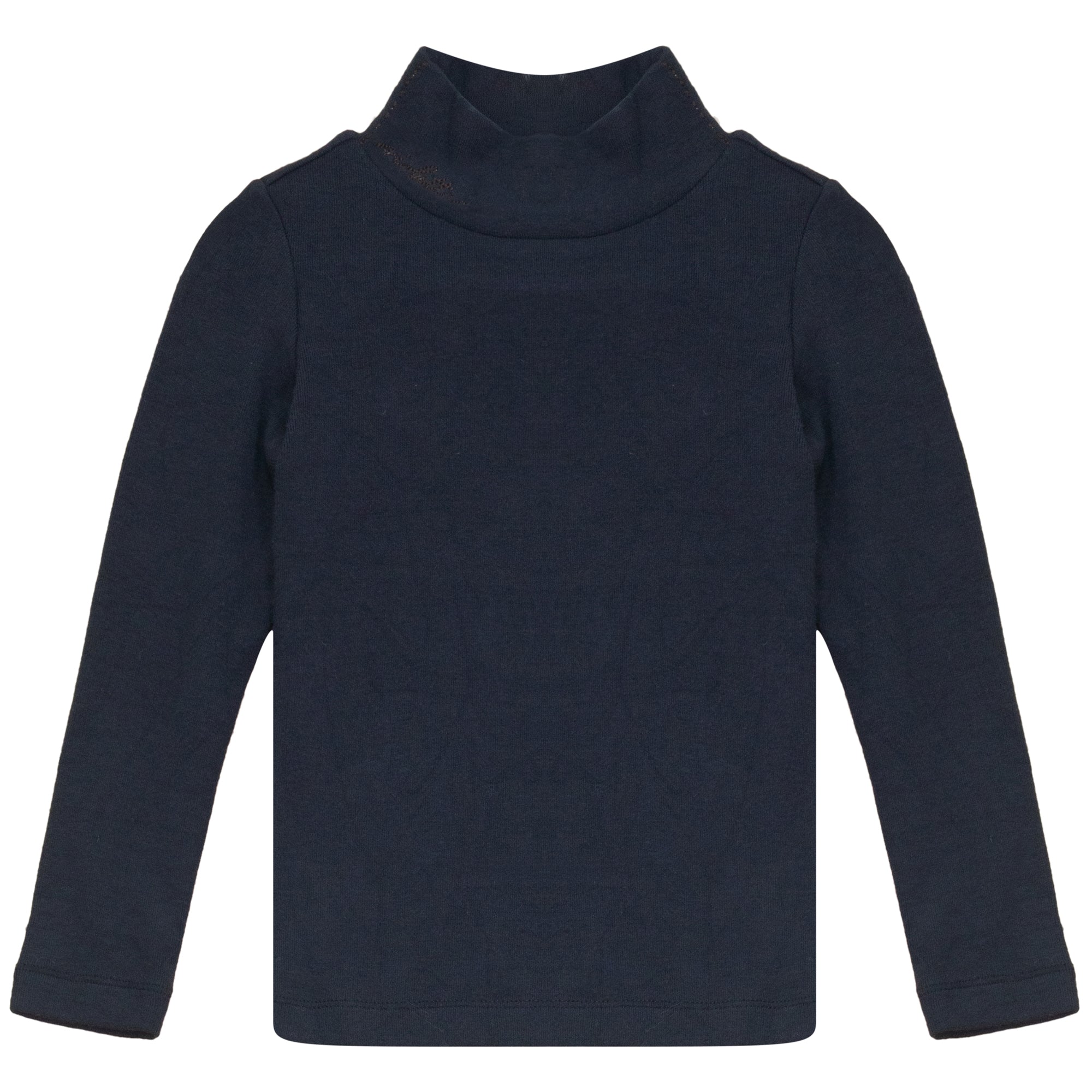 Calla Lili Navy Blue MockNeck Knit T-Shirt