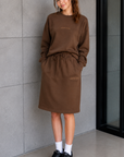 Urban Edge Brown S Sweatshirt Skirt
