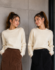 Urban Edge Tone On Tone Off White Sweater