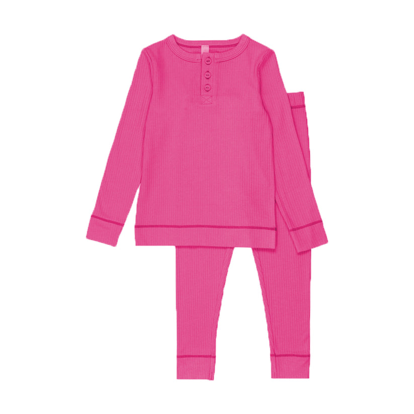 Bopop Hot Pink Ribbed Pajama – flamingobabychild