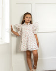 Mode Avant Paris Soft Pink Tiered Floral Dress