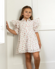 Mode Avant Paris Soft Pink Tiered Floral Dress