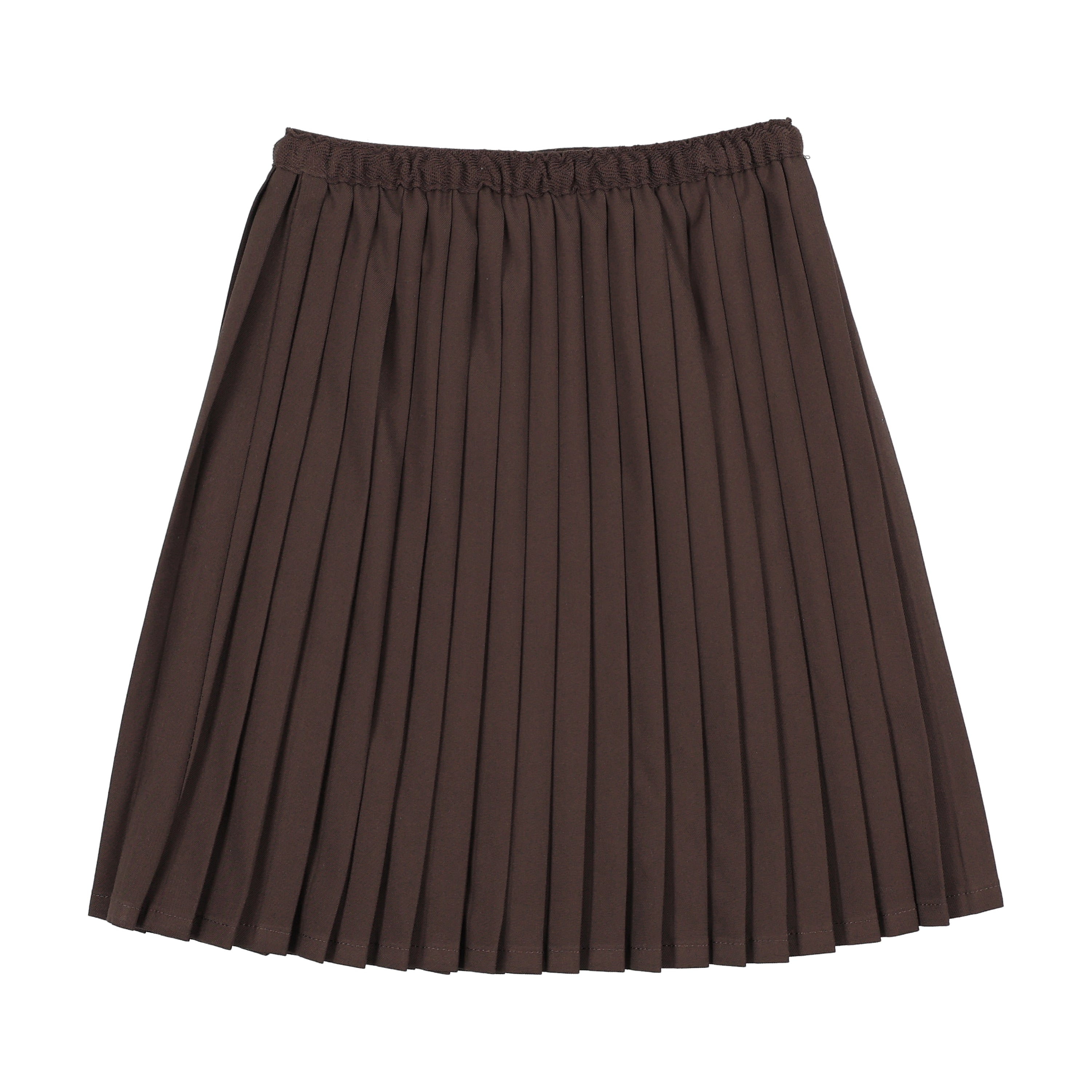 Lil Legs Chocolate Brown Knife Pleated Skirt