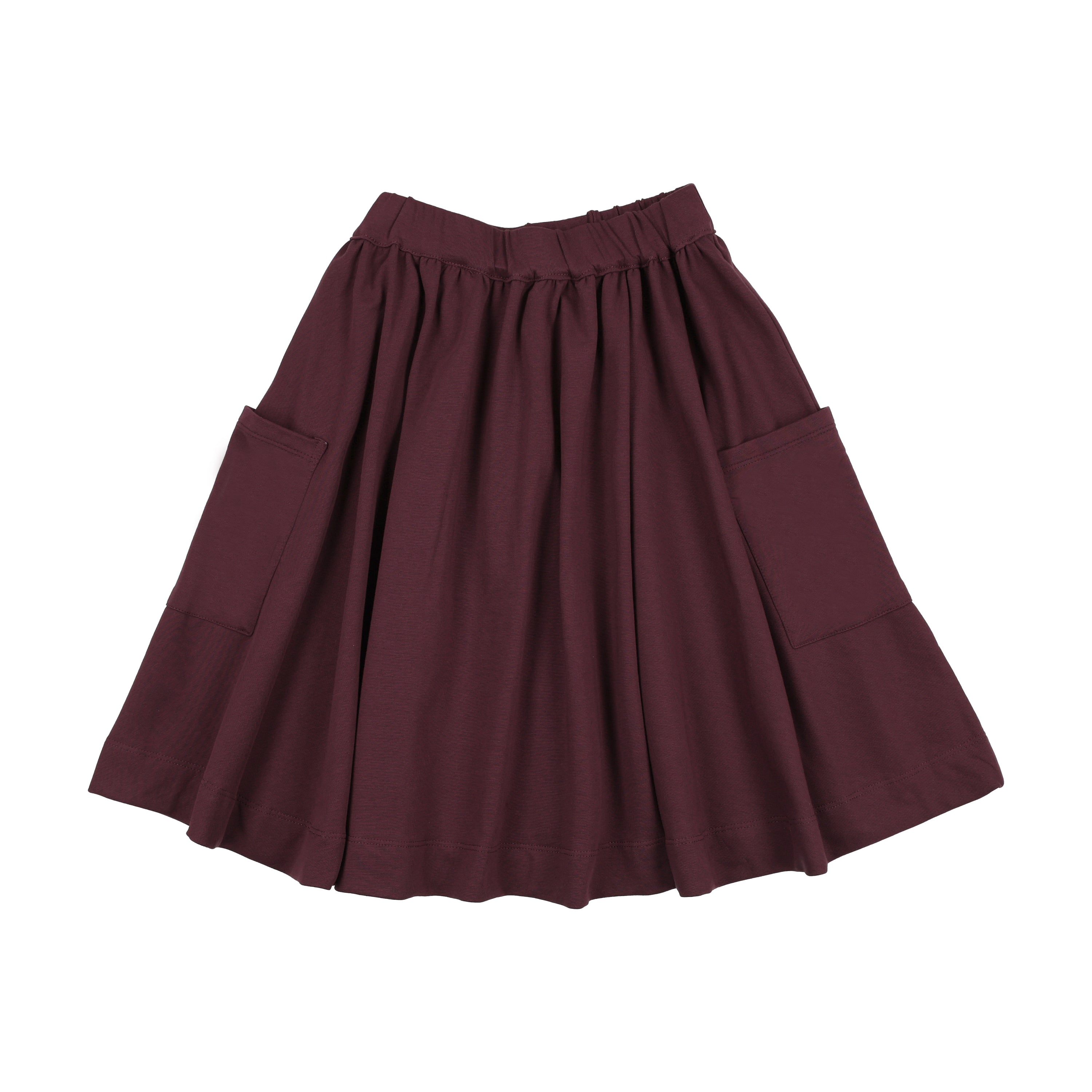 Lil Legs Burgundy Pocket Circle Skirt