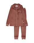 Pouf Pink Velour Grandpa Pajama