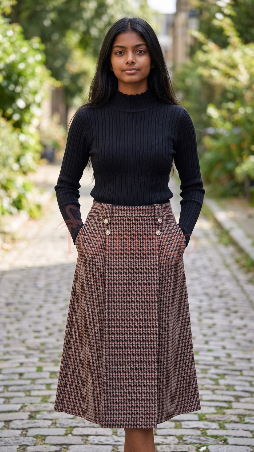 Twinset Iced Coffee Midi Skirt