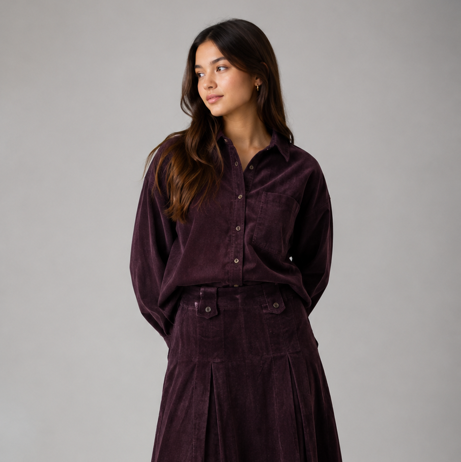 Degree Burgundy Corduroy Shirt