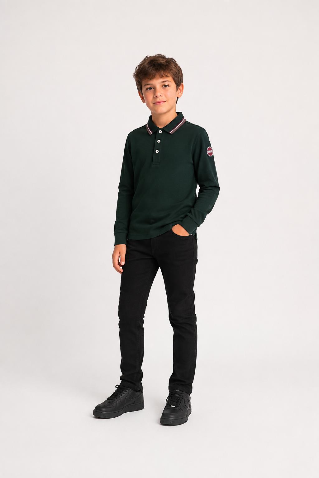 Colmar Seaweed Brick Long Sleeve Polo
