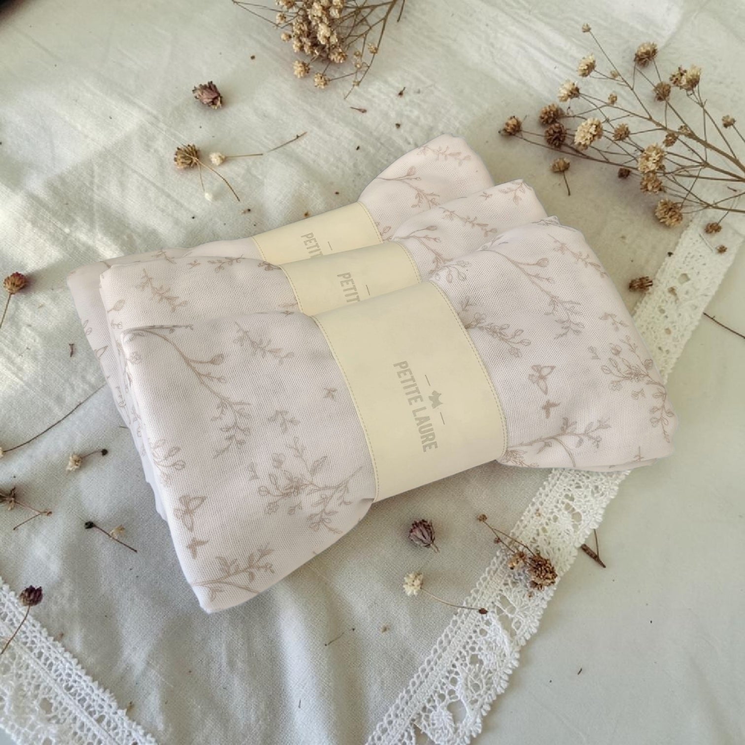 Petite Laure Garden Taupe Swaddle