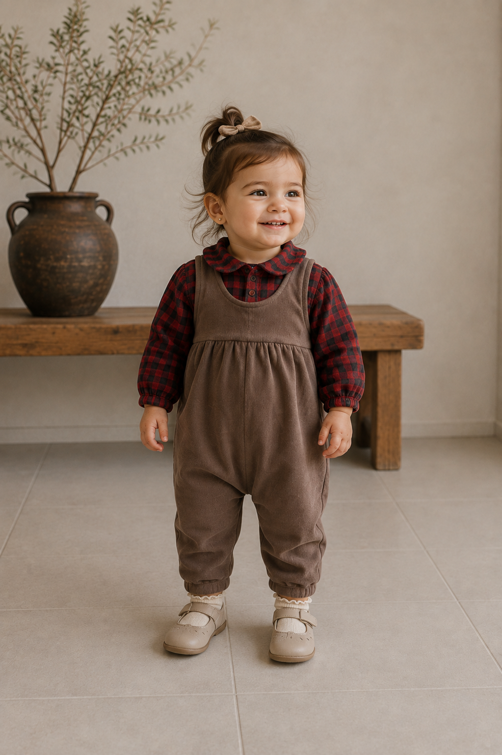Jaybee Chestnut Berry Overall Set