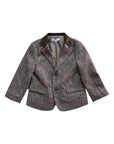Mann Brown Suede Detail Wool Blazer