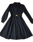 Twinset Black Long Flannel Dress
